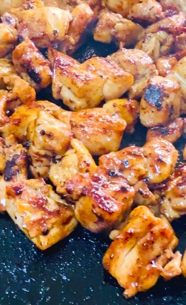 Hot Honey Peach Chicken Salads