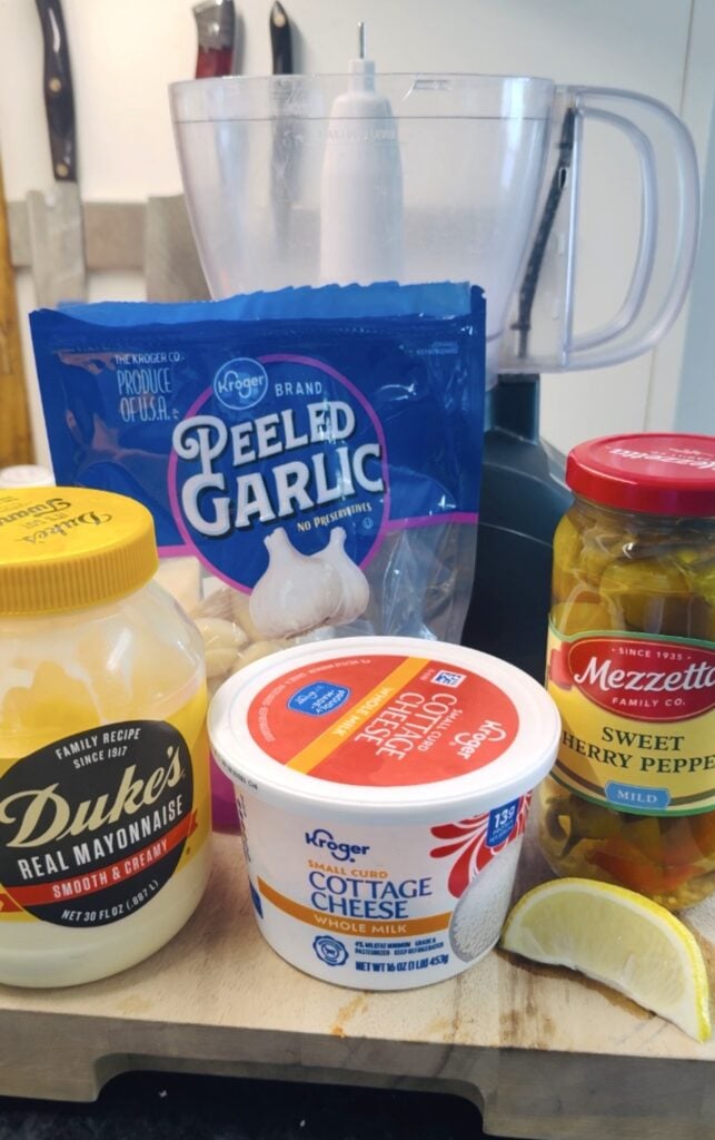 ingredients for the aioli