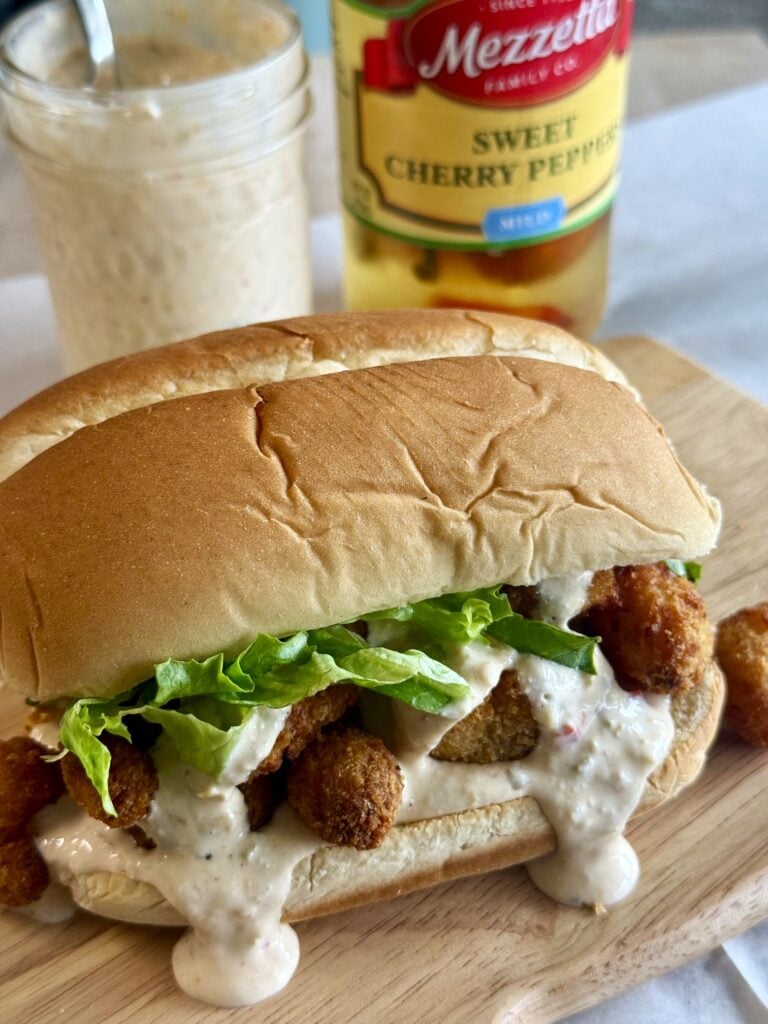 Shrimp Po Boys with Cherry Pepper Aioli