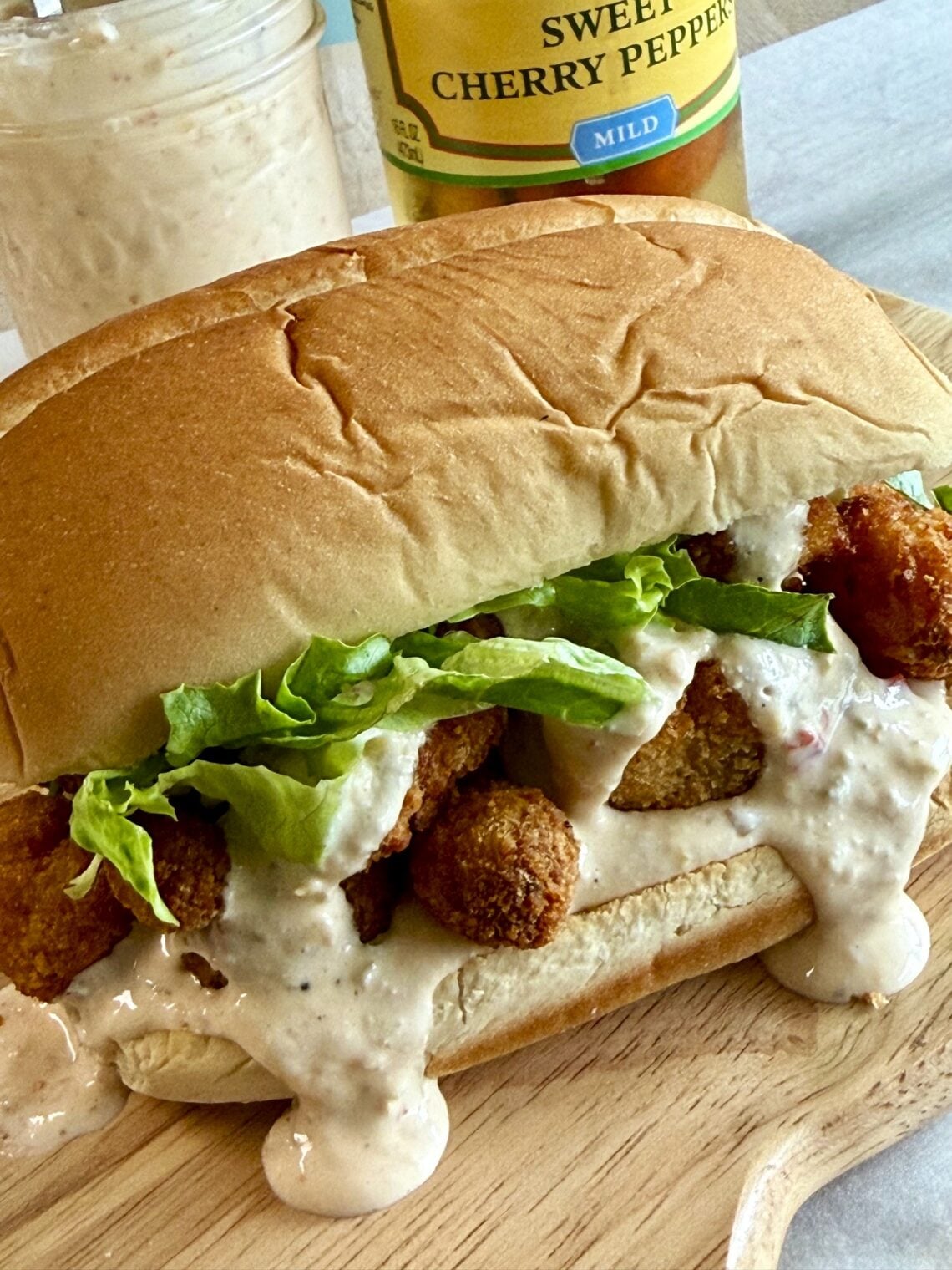 Shrimp Po Boys with Cherry Pepper Aioli