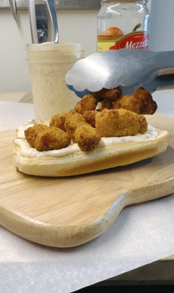Shrimp Po Boys with Cherry Pepper Aioli