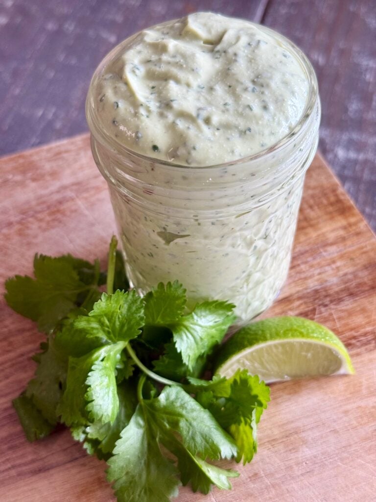High Protein Avocado Cilantro Lime Sauce