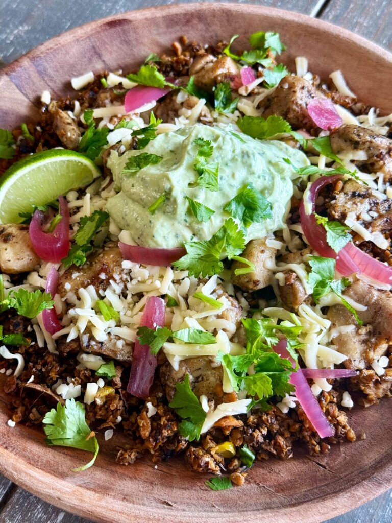 Chicken Taco Sweet Potato Rice Bowls