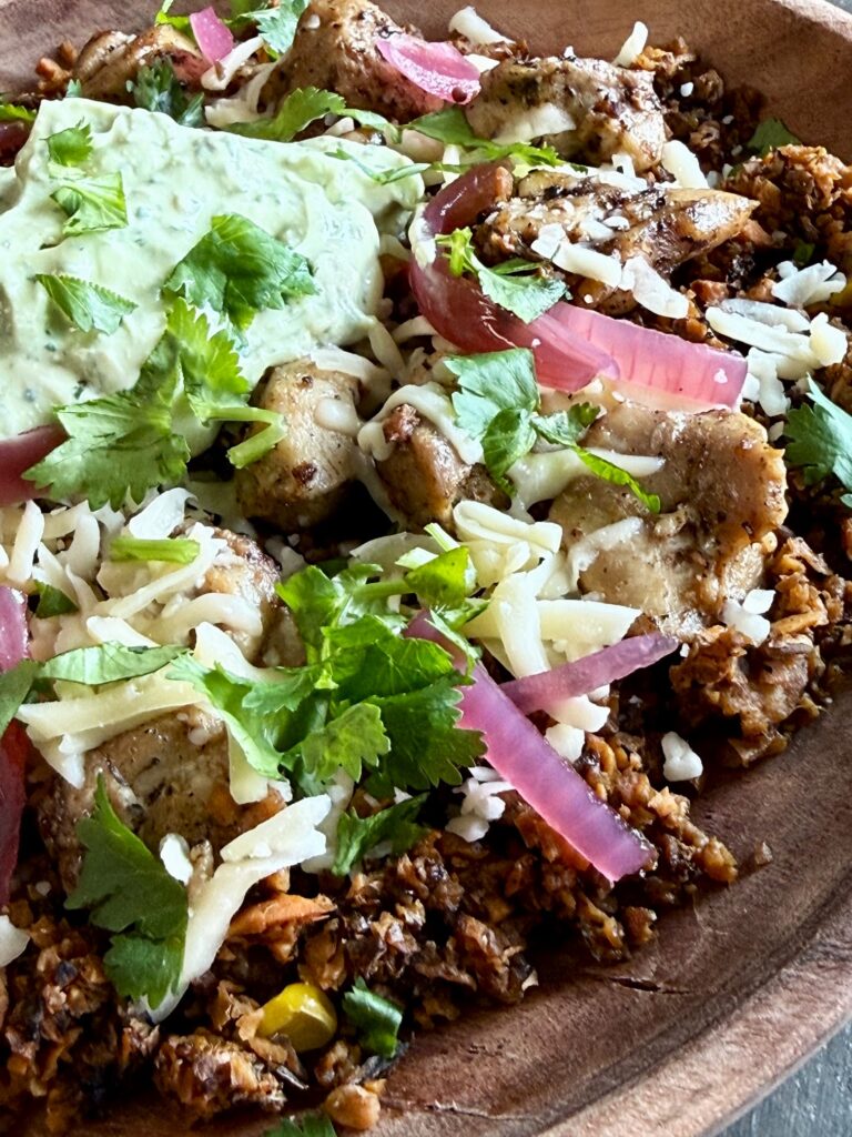 Chicken Taco Sweet Potato Rice Bowls