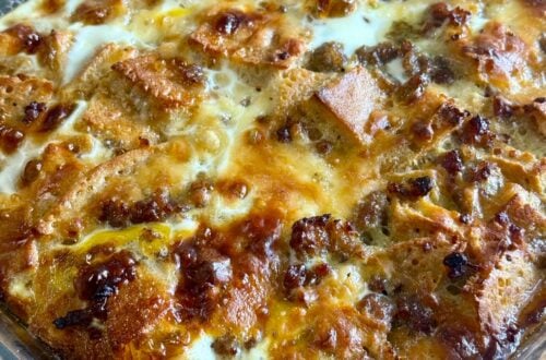 High Protein Sausage McGriddle Casserole