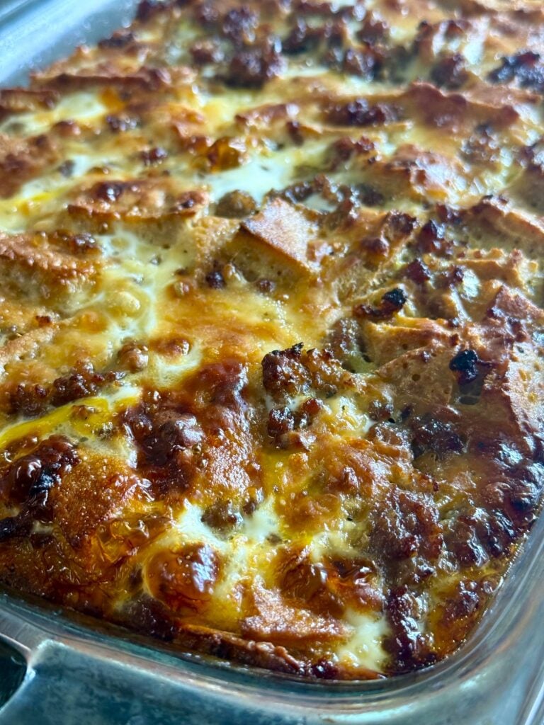 High Protein Sausage McGriddle Casserole