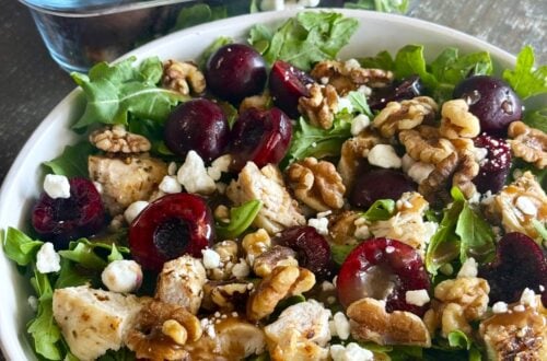 Cherry and Goat Cheese Chicken Salads
