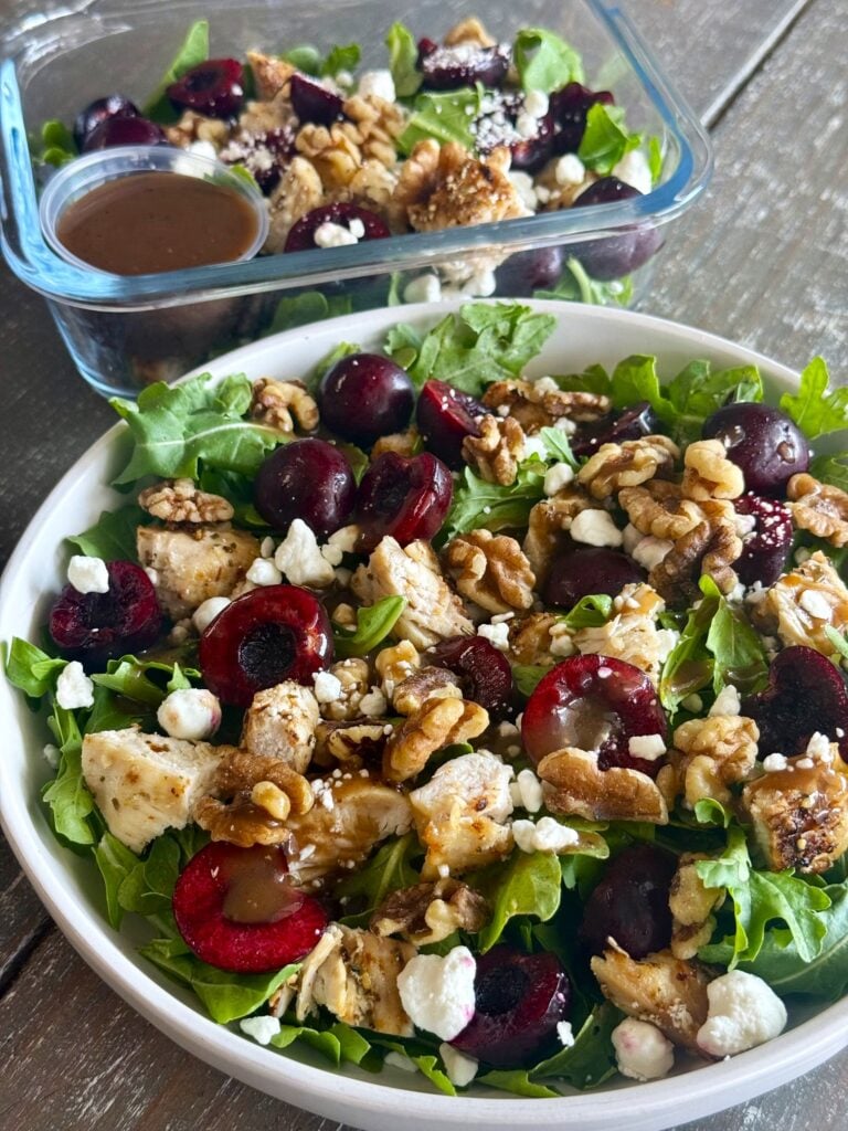 Cherry and Goat Cheese Chicken Salads