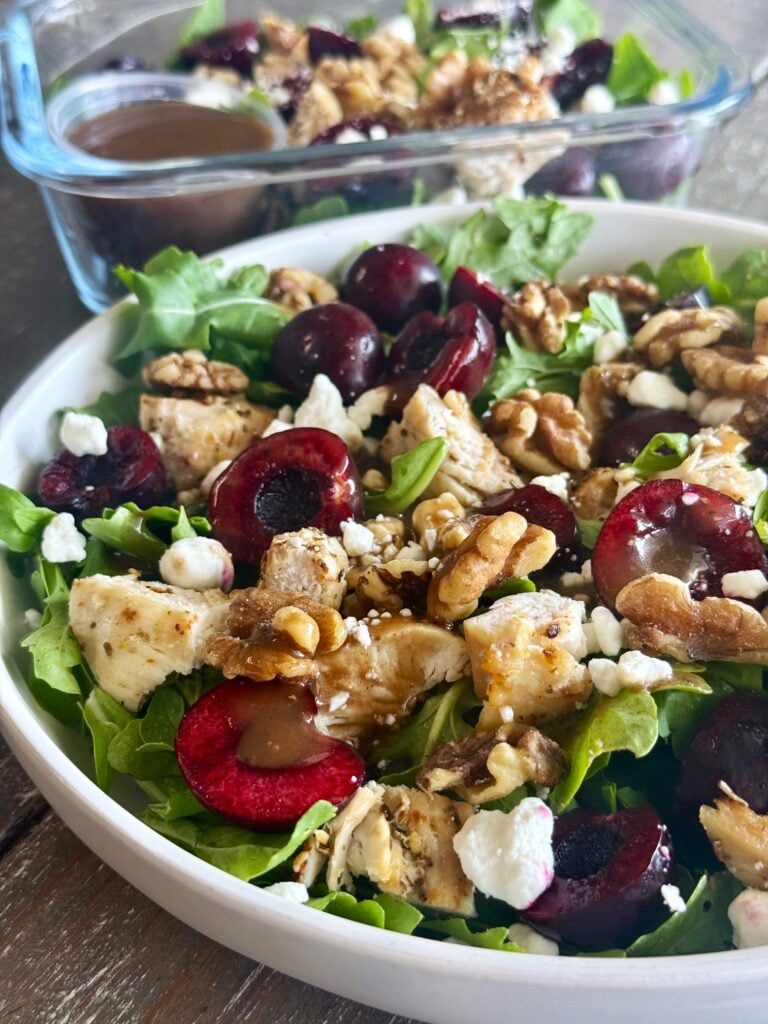 Cherry and Goat Cheese Chicken Salads