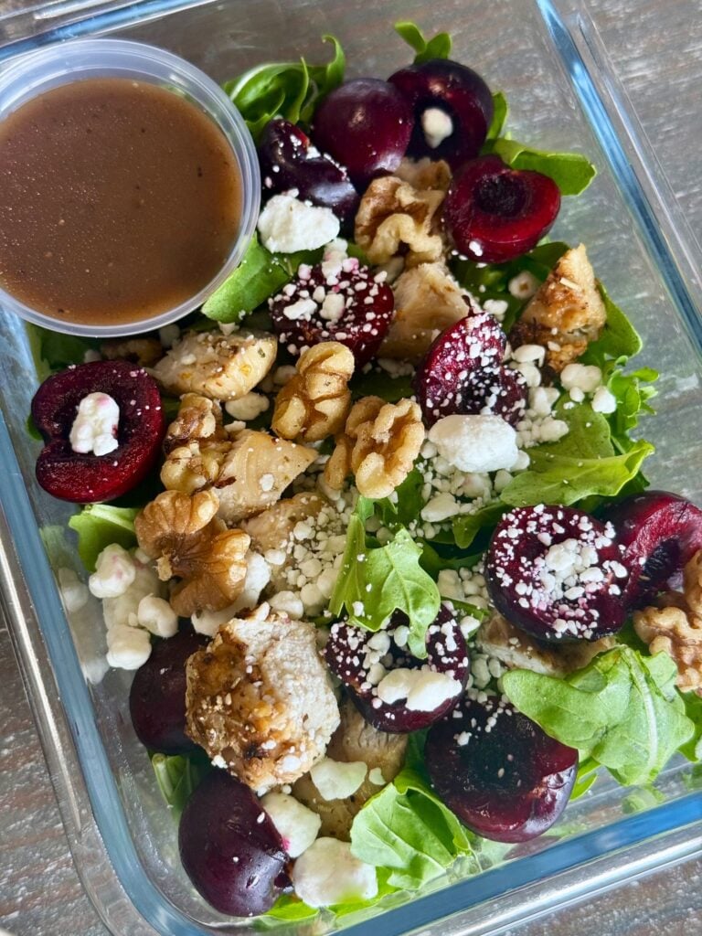 Cherry and Goat Cheese Chicken Salads
