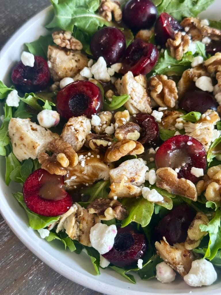Cherry and Goat Cheese Chicken Salads