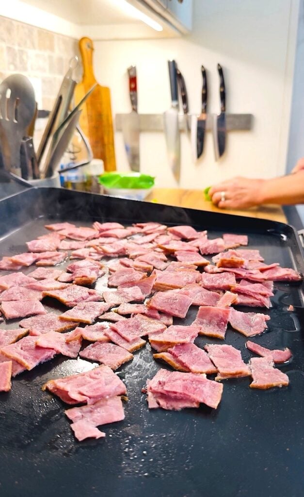 cooking bacon