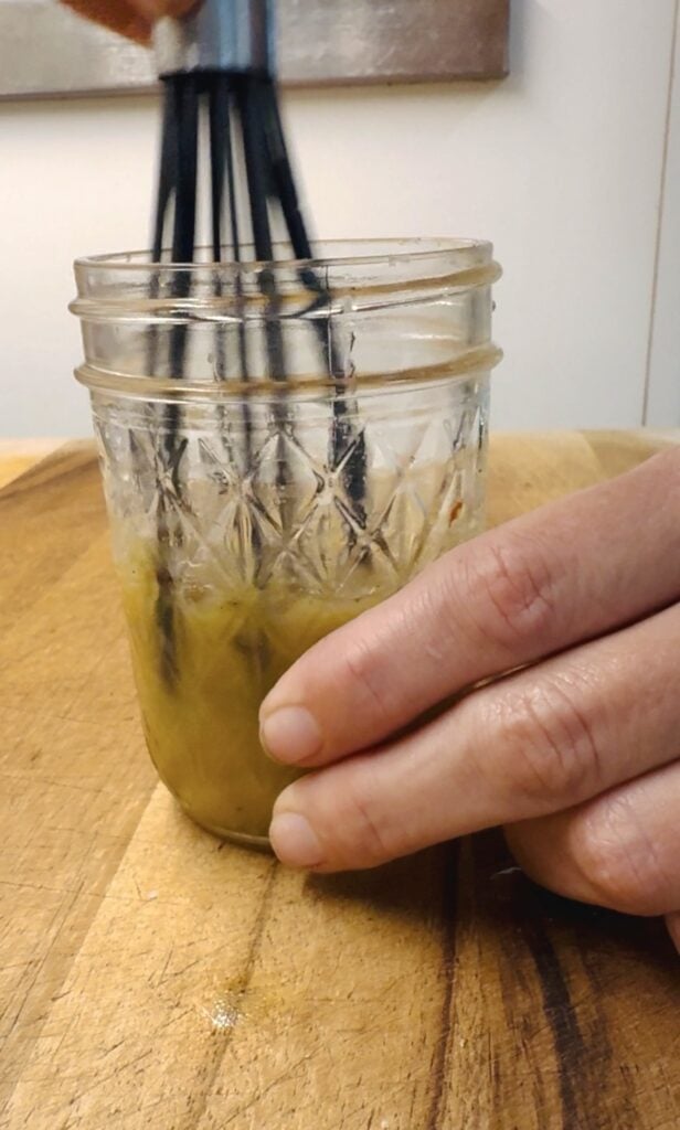 making the dressing