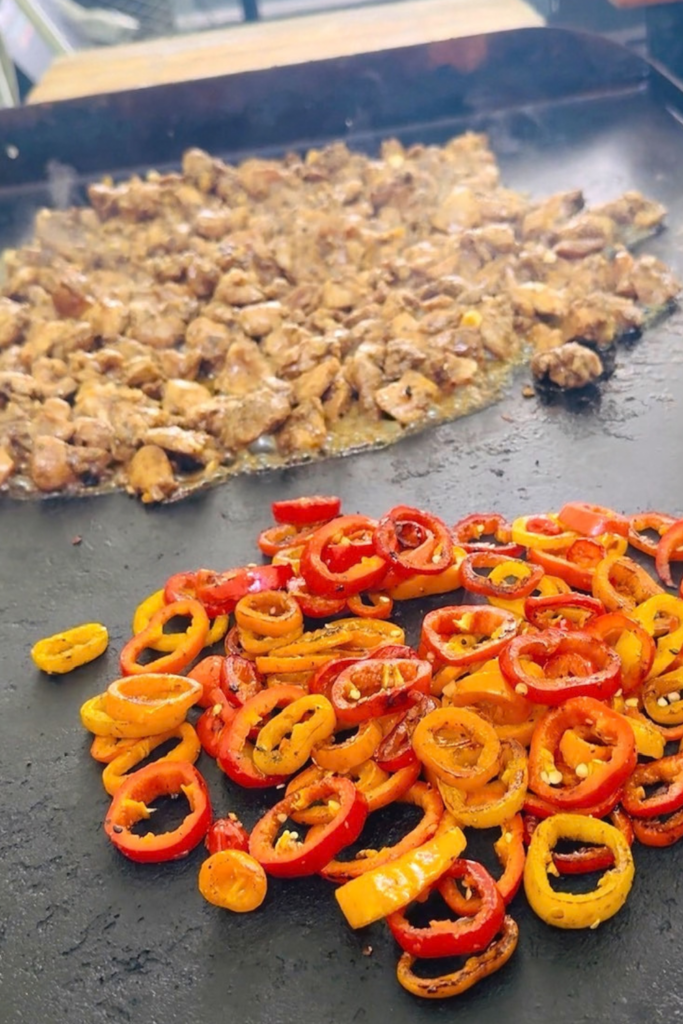 chicken on the griddle