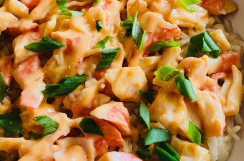 High Protein Crab Rangoon Rice Bowls