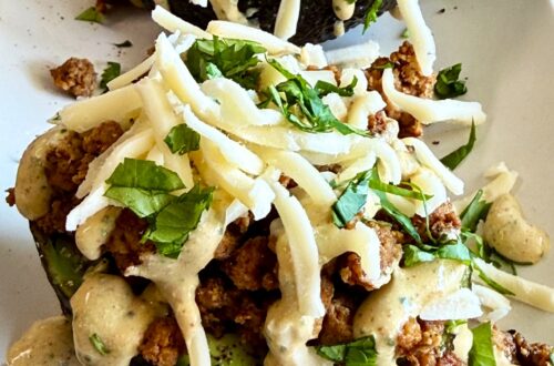 High Protein Turkey Taco Stuffed Avocado
