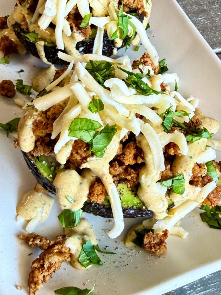 High Protein Turkey Taco Stuffed Avocado