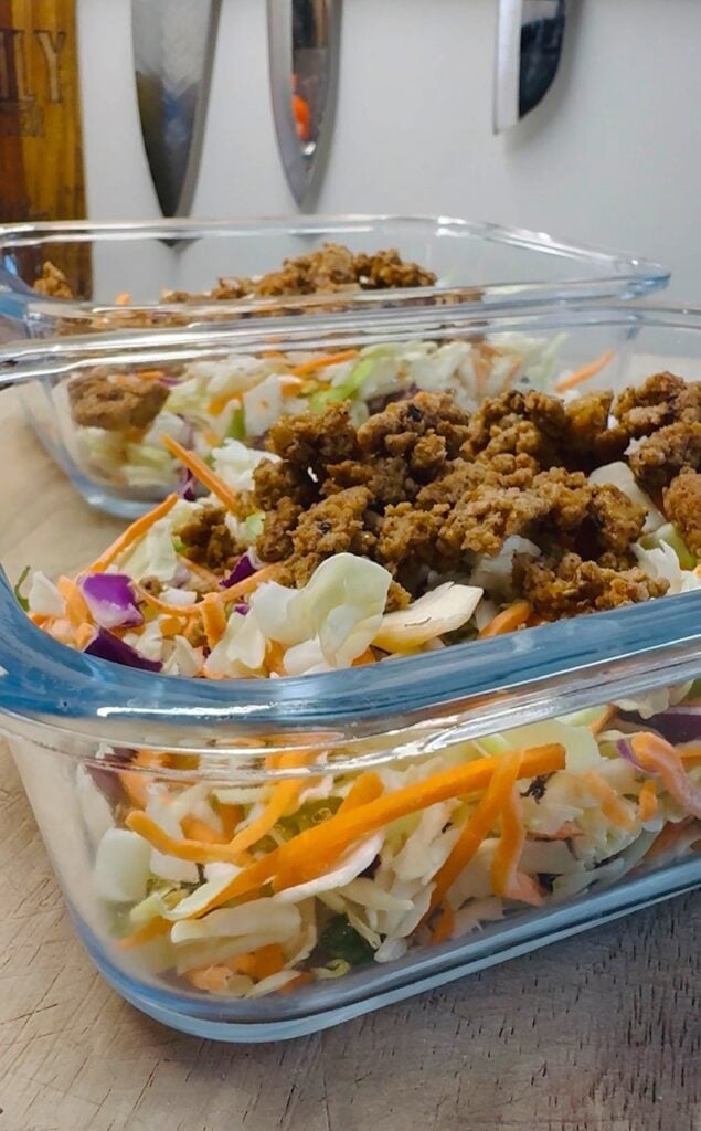 High Protein Turkey Taco Meal Prep Salads