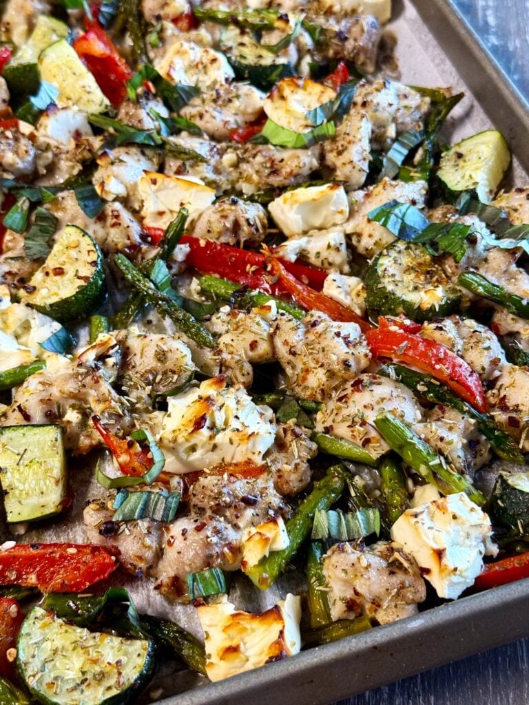 Sheet Pan Feta Chicken and Veggies