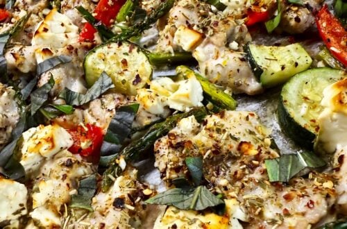 Sheet Pan Feta Chicken and Veggies