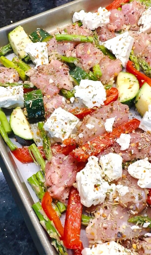 Sheet Pan Feta Chicken and Veggies