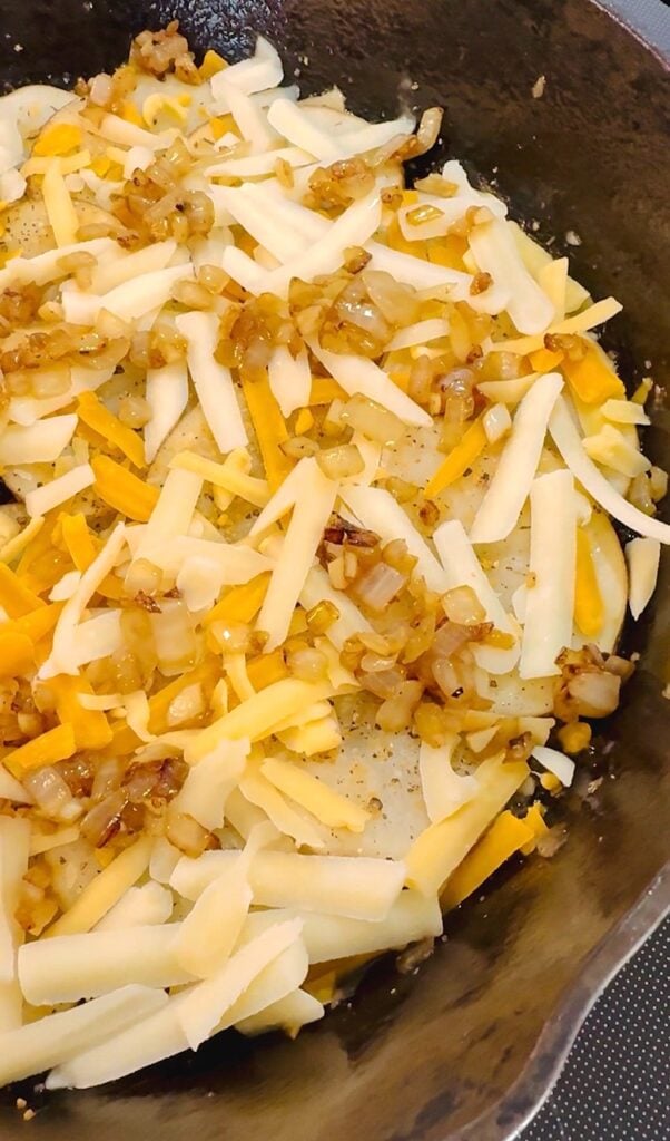 first layer of scalloped potatoes