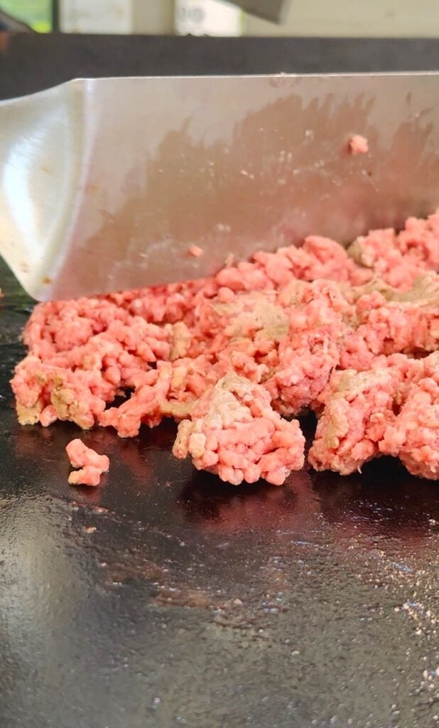 cooking ground beef