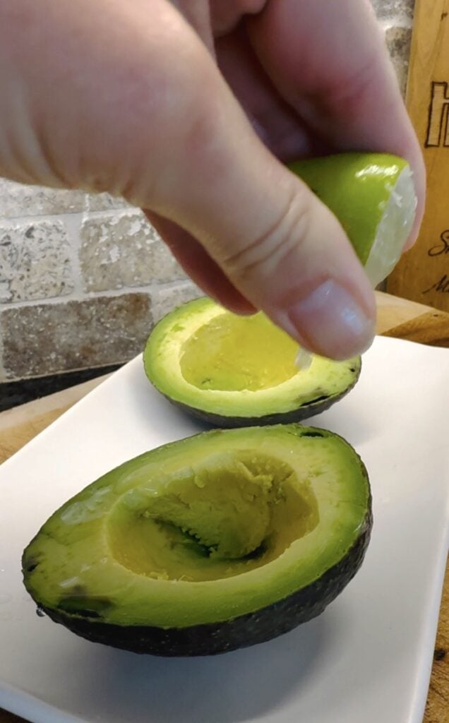 Chili Sesame Beef Stuffed Avocados