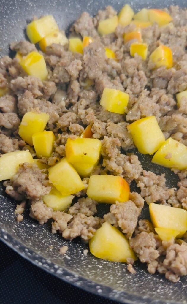 sausage and apples